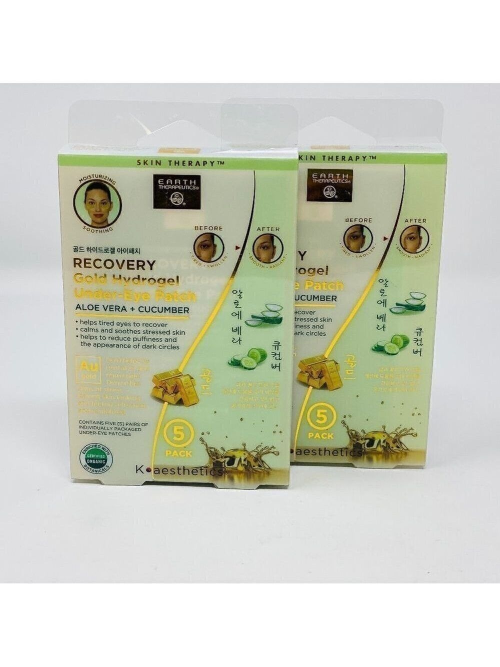 2PK-Earth Therapeutics Gold Hydrogel Eye Patch